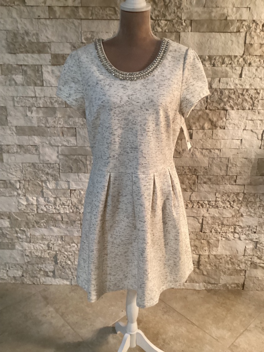 Maison Jules Jeweled Neckline Dress (NWT) - Picture 2 of 13
